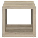  Coaster Furniture Frisco 710517 Square Engineered Wood Side End Table - Distressed Pine IMAGE 3