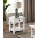  Coaster Furniture Payne 710557 1-Drawer Wood End Table with Shelf - Distressed White IMAGE 6