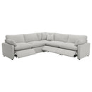 Coaster Furniture Collins 609560P Modular Power Reclining Sectional Sofa Set - Grey IMAGE 4