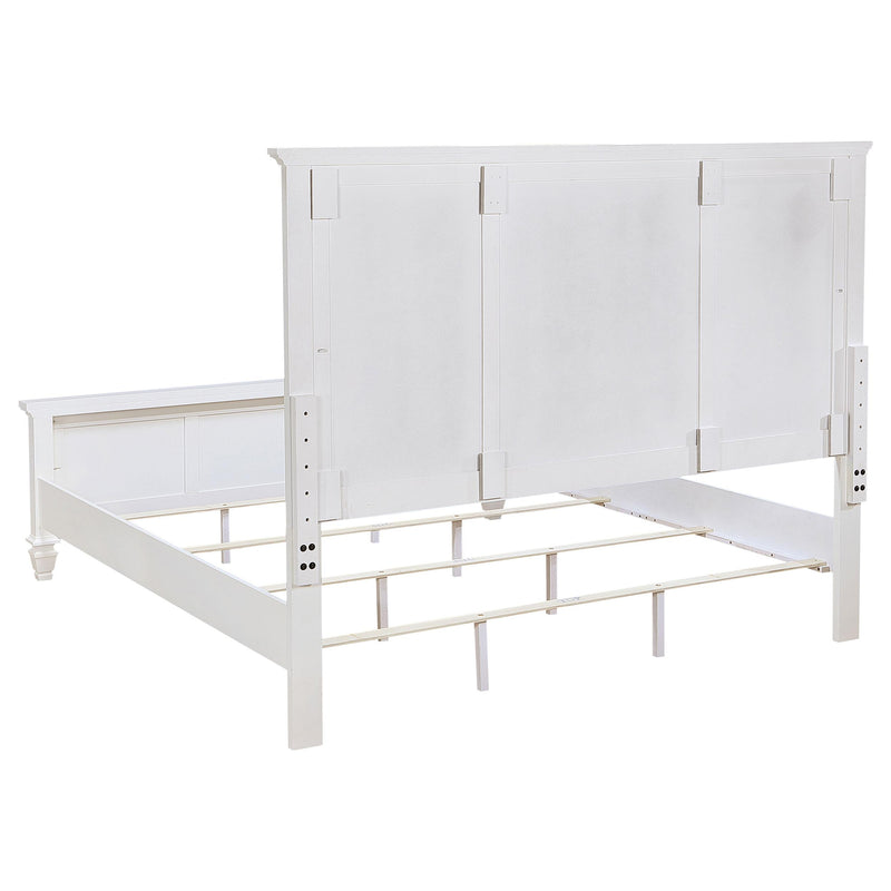 Coaster Furniture Sandy Beach 201301KEN 63-inch Eastern King Wood Panel Bed - Cream White IMAGE 5