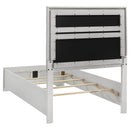  Coaster Furniture Miranda 205110T 54-inch Upholstered Twin Panel Bed - White IMAGE 4