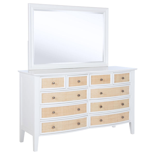 Coaster Furniture Bexhill 223473M 10-Drawer Dresser and Mirror - White IMAGE 1