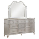 Coaster Furniture Evangeline 223393M 9-Drawer Dresser with Mirror - Silver Oak IMAGE 1
