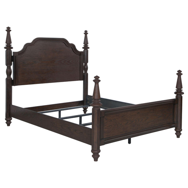 Coaster Furniture Andover 223631Q 63-inch Four Poster Queen Bed - Dark Oak IMAGE 1