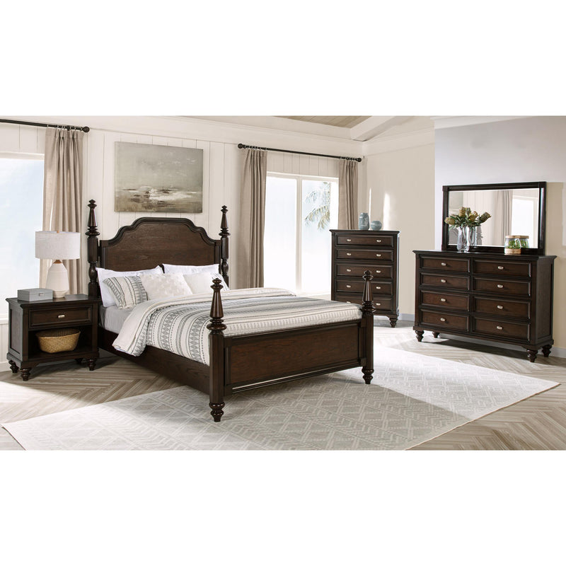 Coaster Furniture Andover 223631KE 63-inch Four Poster Eastern King Bed - Dark Oak IMAGE 7