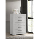 Coaster Furniture Ives 224945 5-Drawer Bedroom Chest of Drawers - White High Gloss IMAGE 9