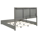  Coaster Furniture Ives 224971KE Eastern King Panel Bed LED Headboard - Grey High Gloss IMAGE 6