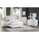Coaster Furniture Marielle 224841Q Queen Upholstered Panel Bed - Distressed White IMAGE 5