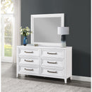 Coaster Furniture Marielle 224843M 6-Drawer Dresser with Mirror - Distressed White IMAGE 9