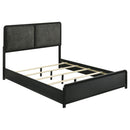  Coaster Furniture Cavelle 223661Q 51-inch Upholstered Queen Bed - Black IMAGE 1