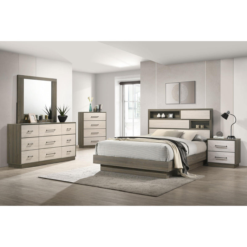  Coaster Furniture Fenwick 224984 Dresser Mirror - Grey Oak IMAGE 4