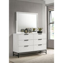  Coaster Furniture Sonora 224863M 6-Drawer Dresser with Mirror - White IMAGE 9