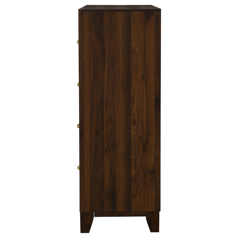 Coaster Furniture Welsley 223445 4-Drawer Chest of Drawers - Walnut IMAGE 3