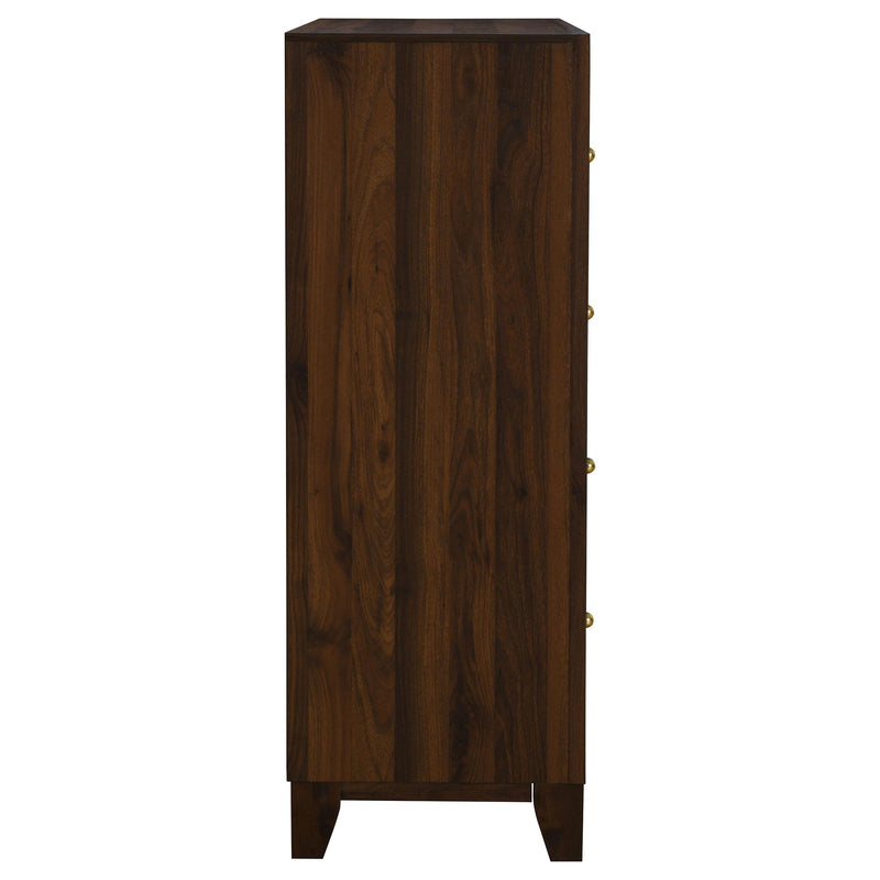 Coaster Furniture Welsley 223445 4-Drawer Chest of Drawers - Walnut IMAGE 7
