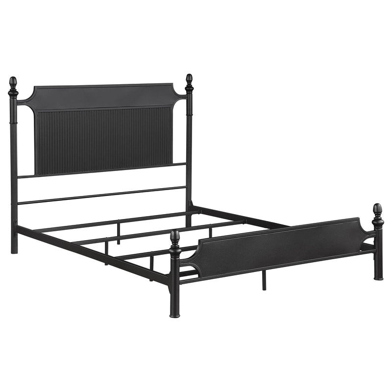  Coaster Furniture Cameron 360321Q 51-inch Metal Queen Panel Bed - Black IMAGE 1
