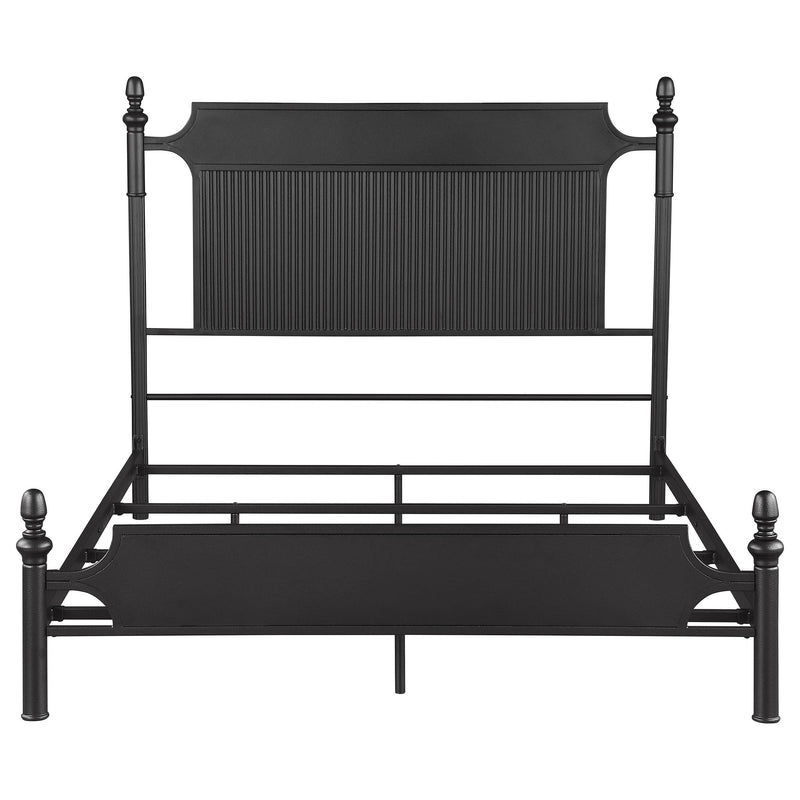  Coaster Furniture Cameron 360321Q 51-inch Metal Queen Panel Bed - Black IMAGE 2