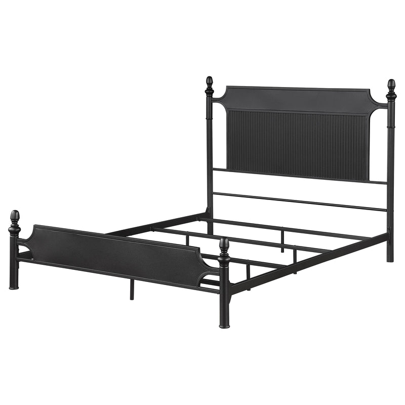 Coaster Furniture Cameron 360321Q 51-inch Metal Queen Panel Bed - Black IMAGE 3