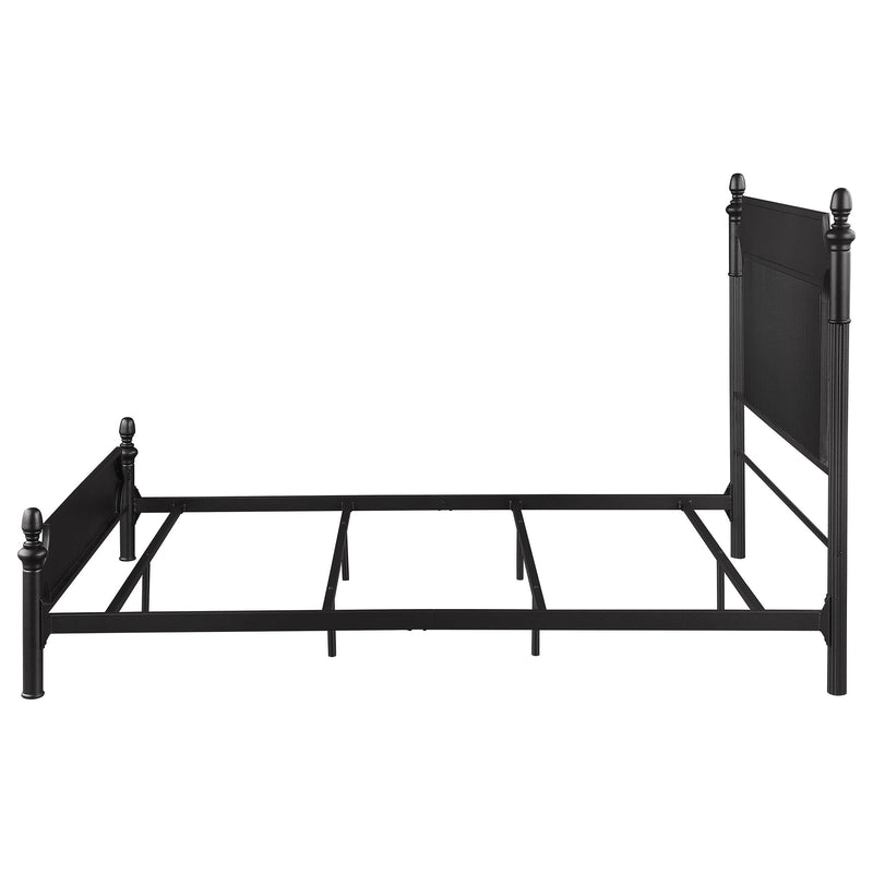  Coaster Furniture Cameron 360321Q 51-inch Metal Queen Panel Bed - Black IMAGE 4