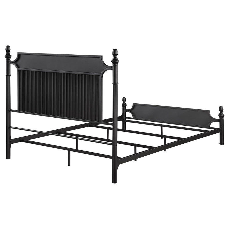  Coaster Furniture Cameron 360321Q 51-inch Metal Queen Panel Bed - Black IMAGE 6
