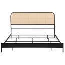  Coaster Furniture Amherst 360351KE Radio Weave Rattan Metal Eastern King Bed - Black IMAGE 2