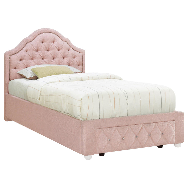 Coaster Furniture Ashleigh 460540T 44-inch Upholstered Twin Storage Platform Bed - Pink IMAGE 2