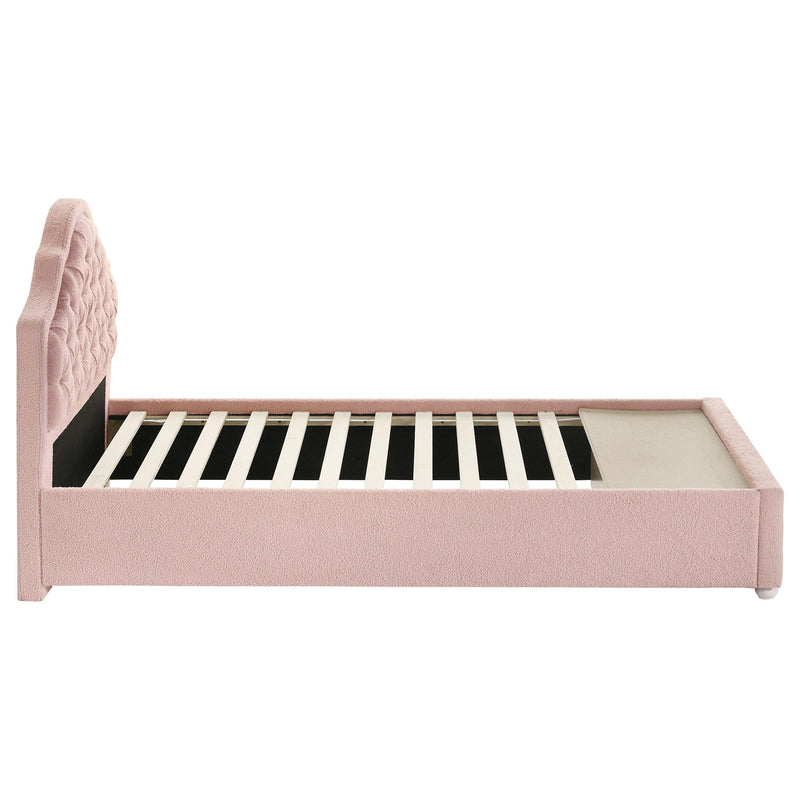 Coaster Furniture Ashleigh 460540T 44-inch Upholstered Twin Storage Platform Bed - Pink IMAGE 5