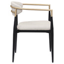  Coaster Furniture Alexis 182692 Fabric Upholstered Dining Arm Chair - Beige IMAGE 7