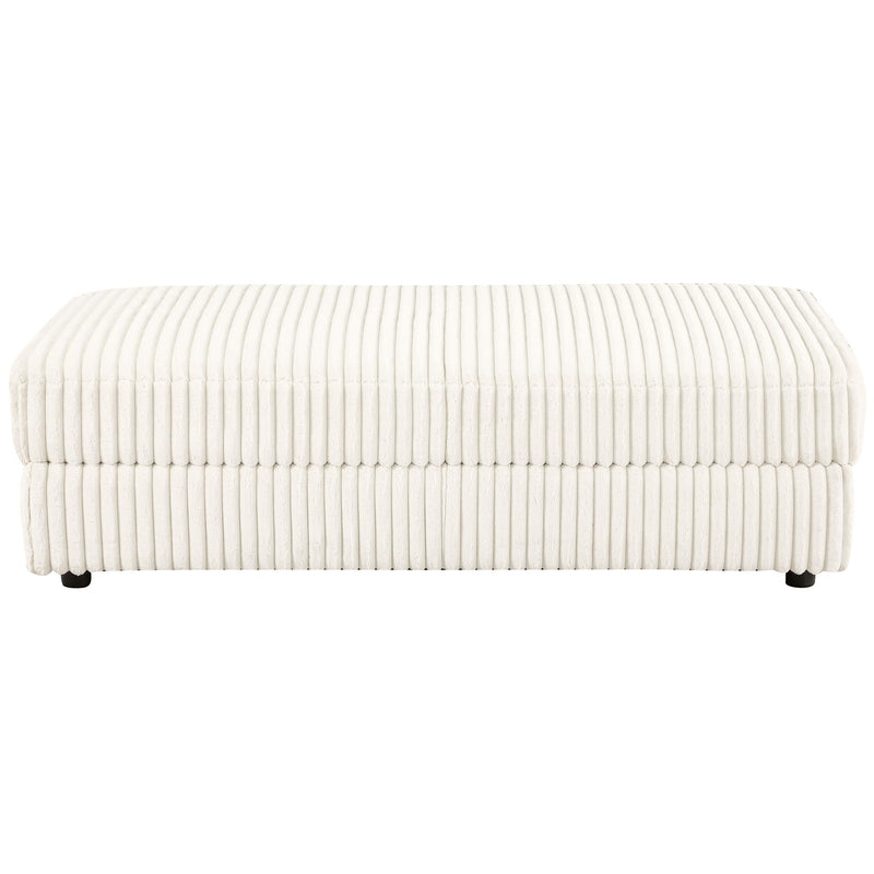  Coaster Furniture Emberson 508855 Upholstered Rectangular Storage Ottoman - Ivory IMAGE 3