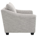  Coaster Furniture Tomkins 509673 Boucle Upholstered Chair - Light Grey IMAGE 7