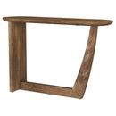 Coaster Furniture Fletcher 930030 Oval Solid Mango Wood Entryway Console Table - Brown IMAGE 1