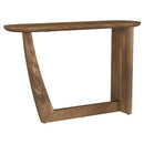  Coaster Furniture Fletcher 930030 Oval Solid Mango Wood Entryway Console Table - Brown IMAGE 3