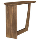  Coaster Furniture Fletcher 930030 Oval Solid Mango Wood Entryway Console Table - Brown IMAGE 7