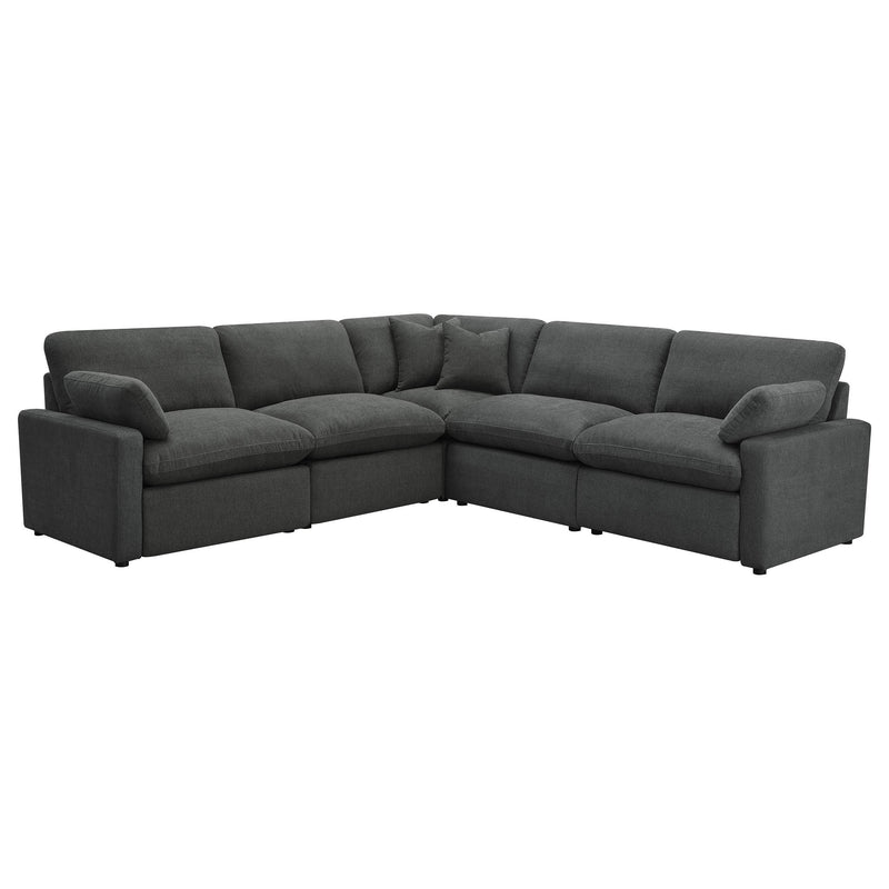  Coaster Furniture Collins 609530P 5 pc Modular Power Reclining Sectional - Dark Grey IMAGE 1