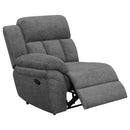  Coaster Furniture Bahrain 609541T 5-piece Upholstered Home Theater Seating - Charcoal IMAGE 2