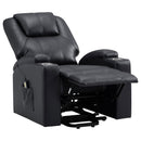  Coaster Furniture Armstrong 609475P Upholstered Power Lift Massage Recliner - Black IMAGE 3