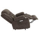  Coaster Furniture Houston 603233P Upholstered Power Lift Recliner Chair - Dark Brown IMAGE 10