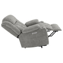  Coaster Furniture Houston 602284P Upholstered Power Lift Recliner - Grey IMAGE 10