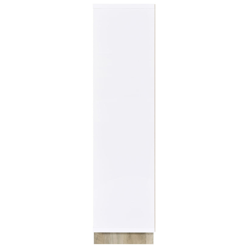 Coaster Furniture Dalton 980075 65-inch 6-shelf Bookcase - White and Distressed Pine IMAGE 3