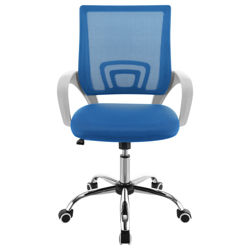  Coaster Furniture Felton 802018 Upholstered Adjustable Home Office Desk Chair - Blue IMAGE 2