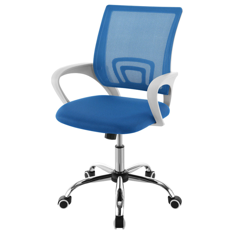  Coaster Furniture Felton 802018 Upholstered Adjustable Home Office Desk Chair - Blue IMAGE 3