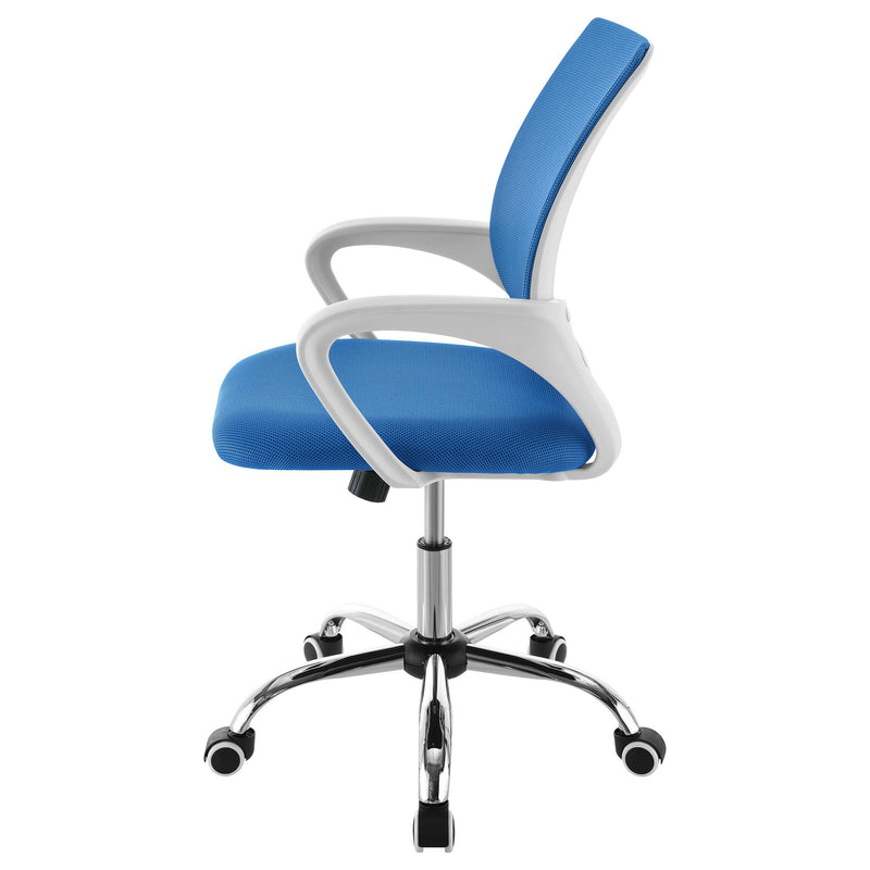  Coaster Furniture Felton 802018 Upholstered Adjustable Home Office Desk Chair - Blue IMAGE 4