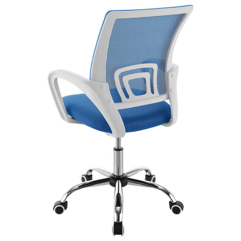  Coaster Furniture Felton 802018 Upholstered Adjustable Home Office Desk Chair - Blue IMAGE 5