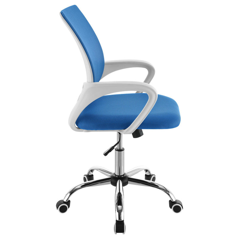  Coaster Furniture Felton 802018 Upholstered Adjustable Home Office Desk Chair - Blue IMAGE 7
