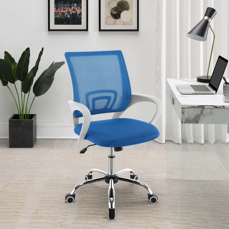  Coaster Furniture Felton 802018 Upholstered Adjustable Home Office Desk Chair - Blue IMAGE 8