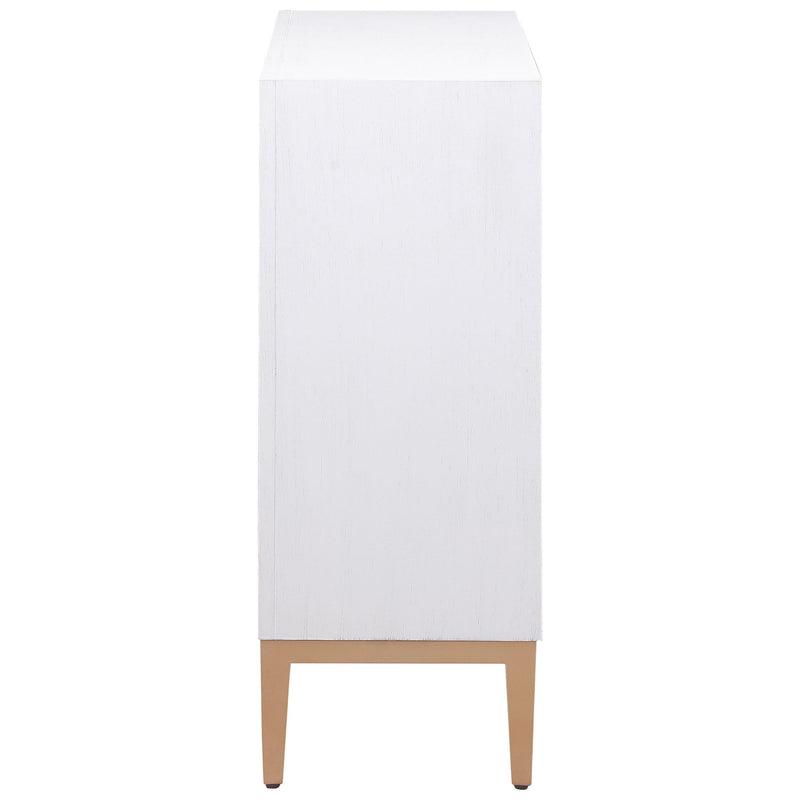 Coaster Furniture Gretchen 950408 2-door Wood Fluted Parquet Cabinet - White and Brown IMAGE 8