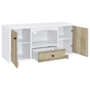 Coaster Furniture Dalton 950405 2-door Storage Cabinet - White and Distressed Pine IMAGE 2