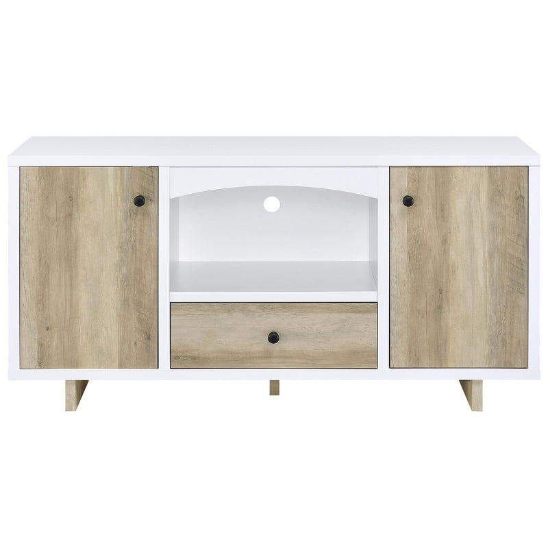 Coaster Furniture Dalton 950405 2-door Storage Cabinet - White and Distressed Pine IMAGE 3