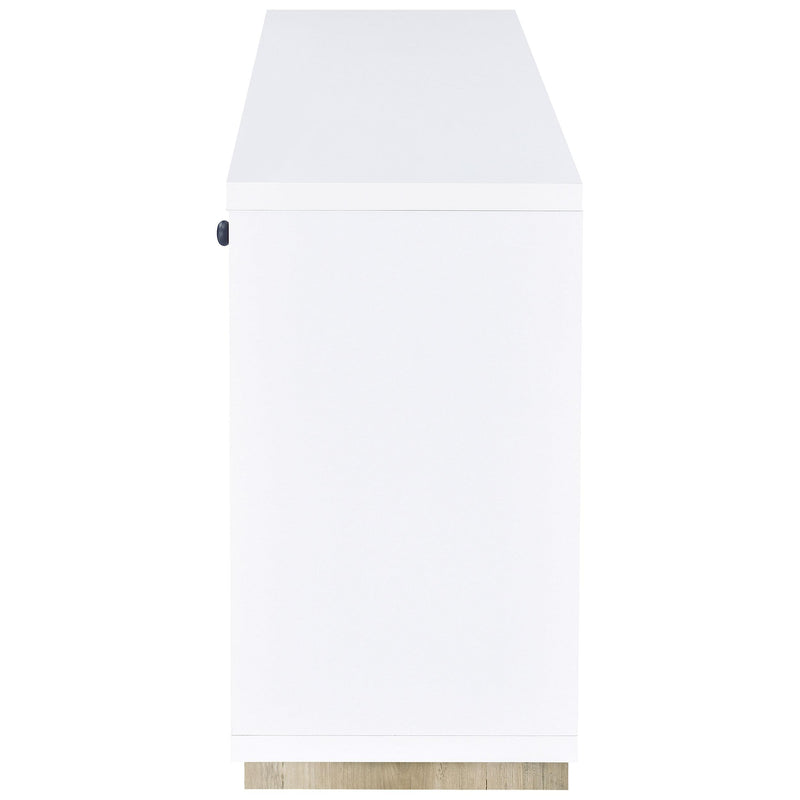 Coaster Furniture Dalton 950405 2-door Storage Cabinet - White and Distressed Pine IMAGE 5