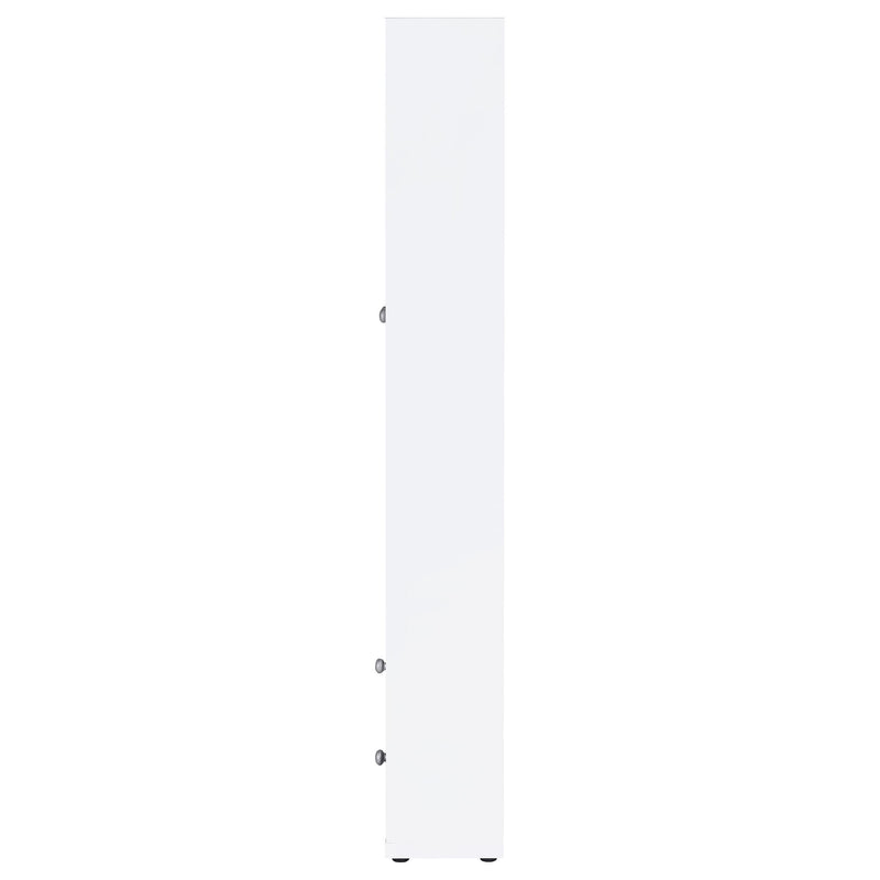 Coaster Furniture Hawthorne 953477 4-shelf Glass Door Tall Cabinet with Drawers - White IMAGE 5