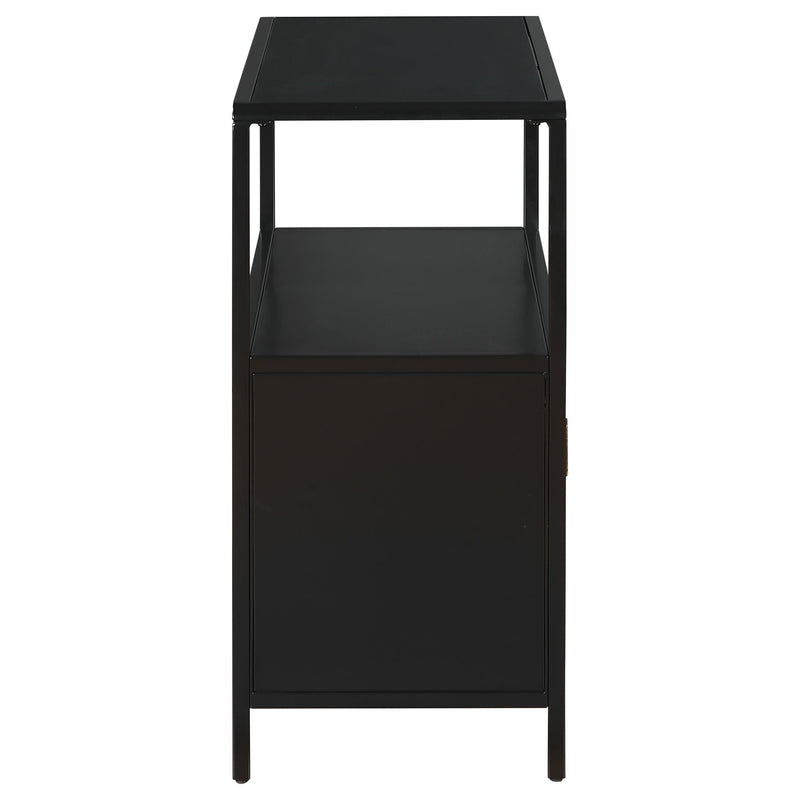 Coaster Furniture Amherst 961641 2-door Radio Weave Cane Metal Accent Cabinet - Black IMAGE 8